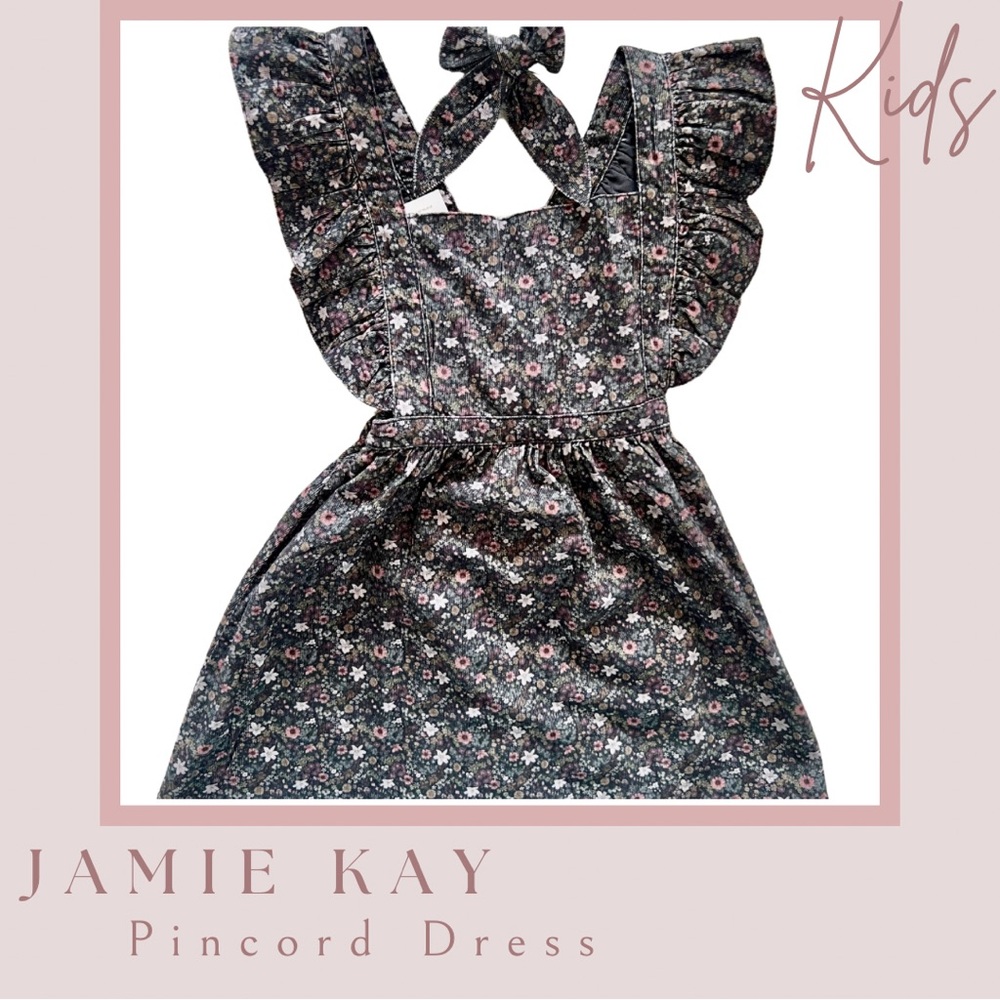 NWT Jamie Kay Organic Cotton Pincord Rosy Floral Dress - Prairie Rose